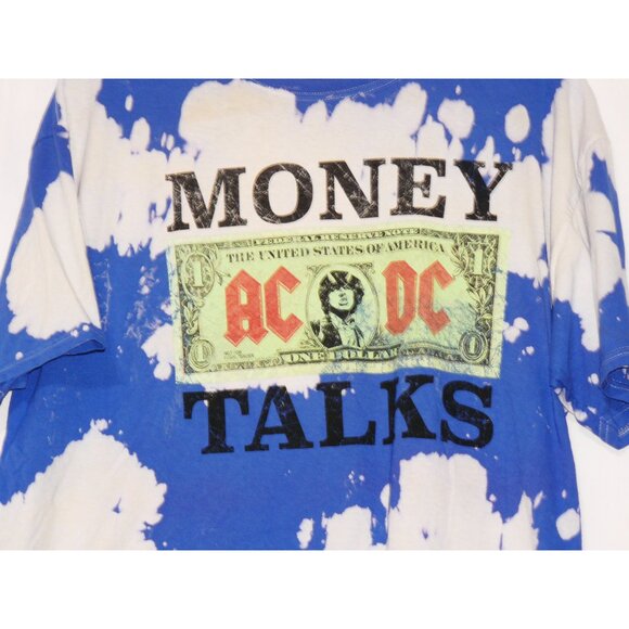 New-ACDC Money Talks Blue Tie Dye Band T Shirt, Sz. Sm, Med, XL, 2XL - Picture 2 of 5